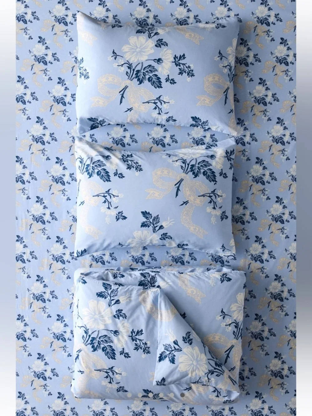 ✨NWT URBAN OUTFITTERS JULIETTE FLORAL BOW TOILE DUVET COVET SET✨